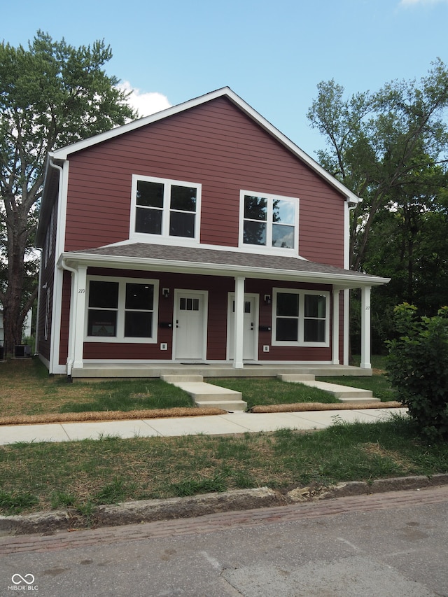 view of front of house with covered porch