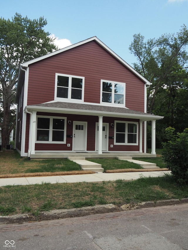 view of front of home featuring a porch