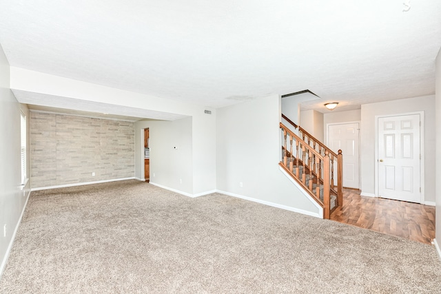 empty room featuring dark hardwood / wood-style flooring