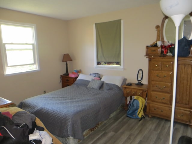 bedroom featuring hardwood / wood-style floors