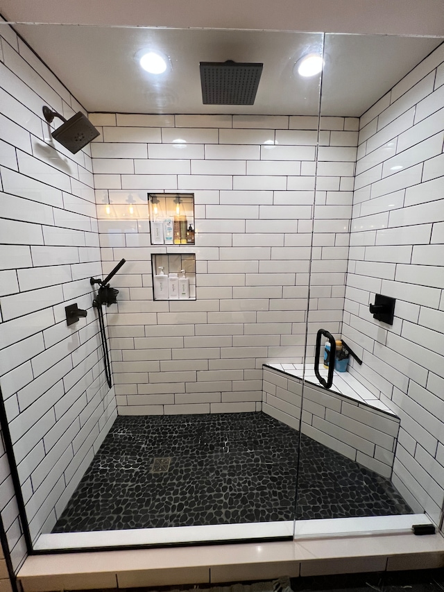 bathroom with walk in shower