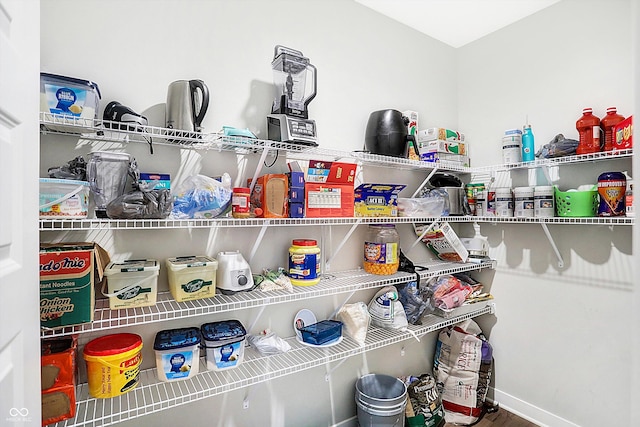 view of pantry