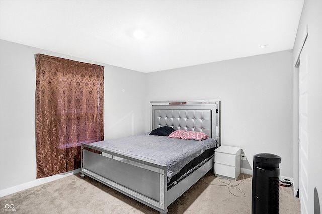 bedroom with carpet floors