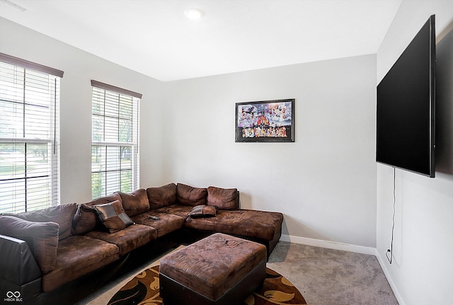 view of carpeted living room