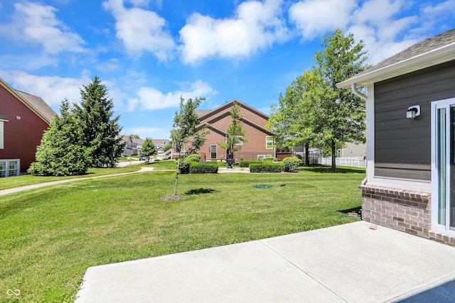 view of yard with a patio