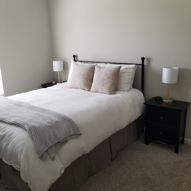 bedroom with carpet floors