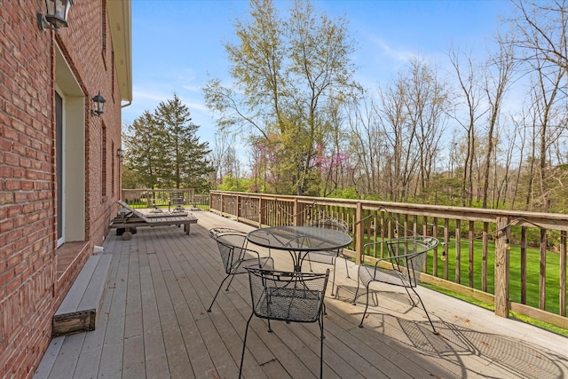 view of wooden deck