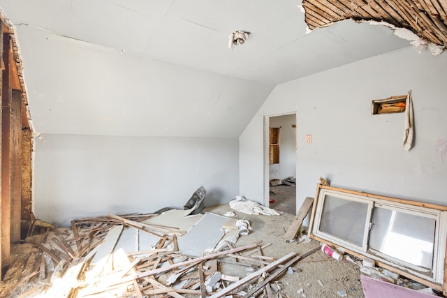 interior space with lofted ceiling