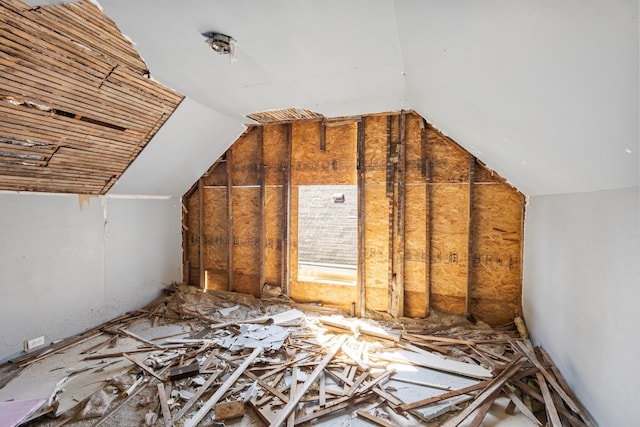 interior space with lofted ceiling