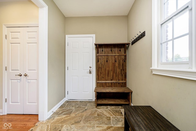 mudroom featuring hardwood / wood-style flooring