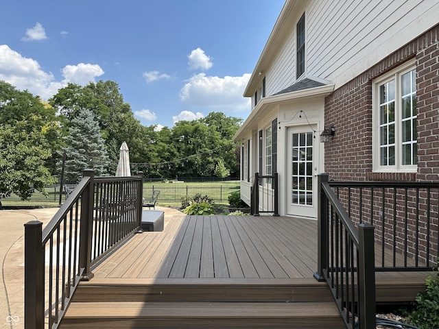 view of wooden deck