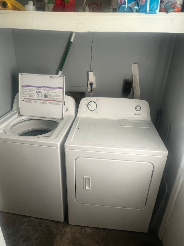 laundry area featuring separate washer and dryer