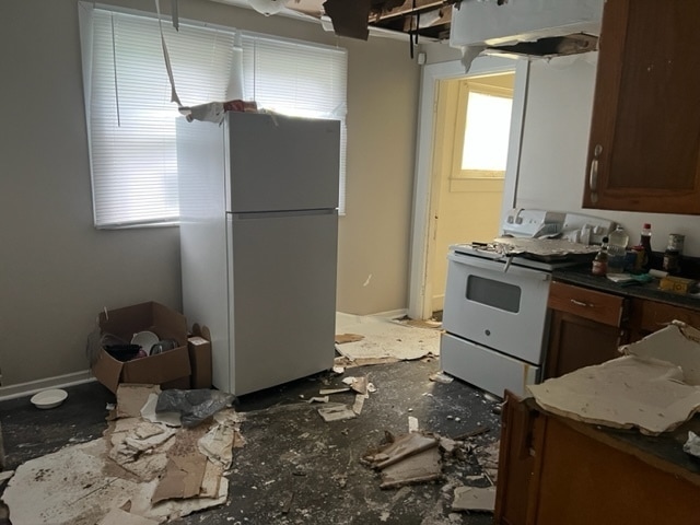 kitchen with white appliances