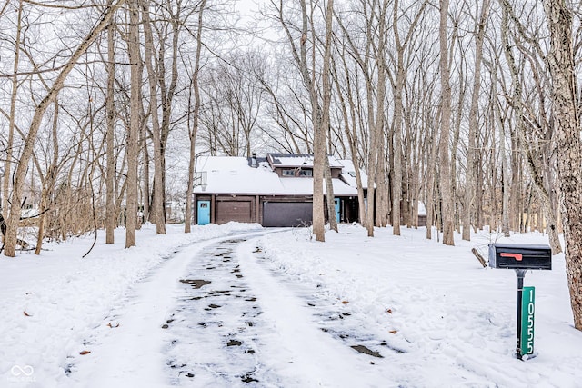 exterior space featuring a garage