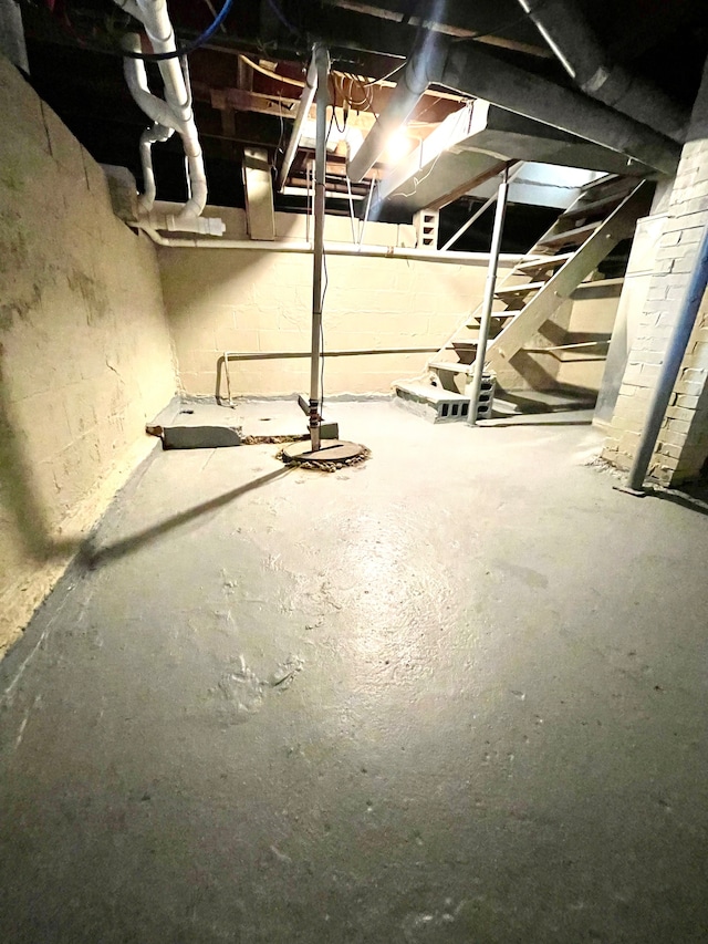 view of basement