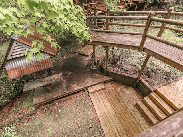 6486 Coyote Dr, Nineveh, IN 46164 - view of wooden deck