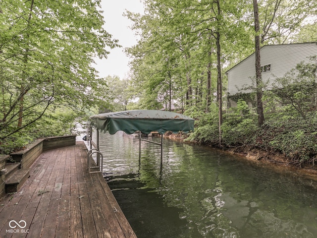 6486 Coyote Dr, Nineveh, IN 46164 - dock with a water view