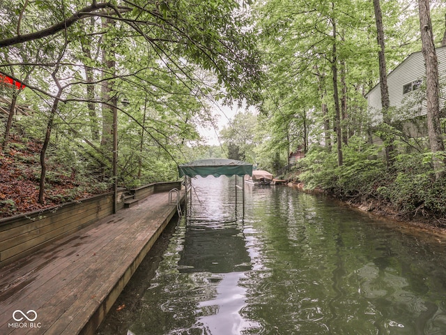 6486 Coyote Dr, Nineveh, IN 46164 - dock area featuring a water view