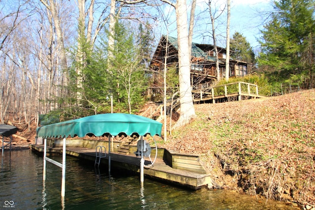 6486 Coyote Dr, Nineveh, IN 46164 - dock area with a water view