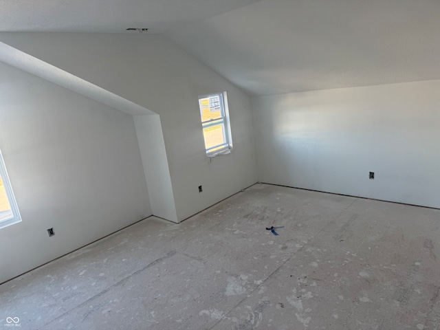 bonus room with lofted ceiling