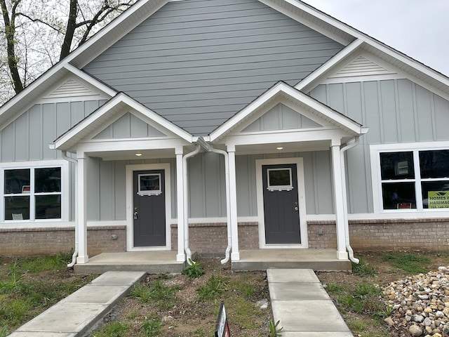 view of front of home with a porch