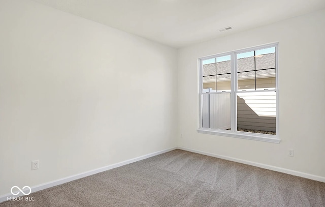 view of carpeted empty room