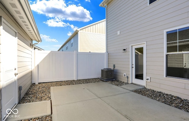 view of patio with central AC