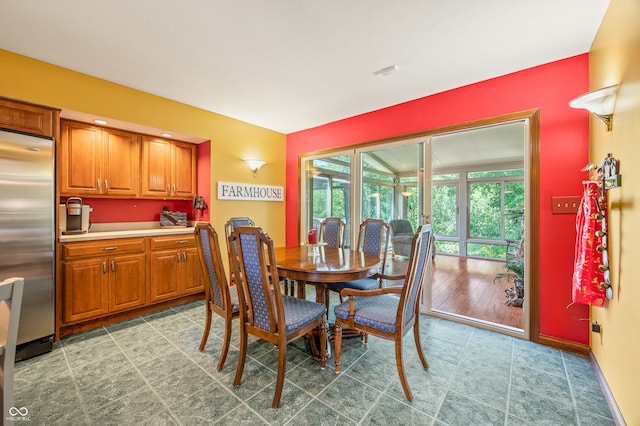 dining room featuring tile flooring