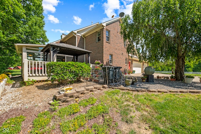 view of property exterior featuring a garage