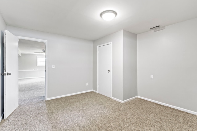 interior space with a closet and carpet floors