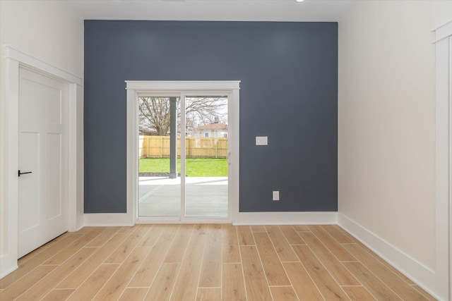 interior space featuring light wood-type flooring