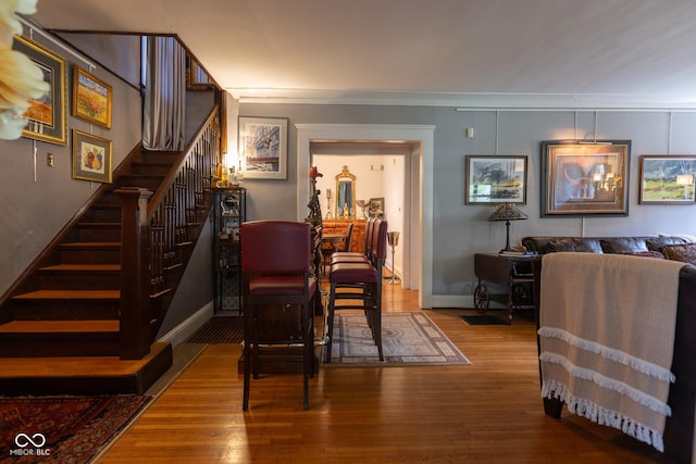 dining room with hardwood / wood-style floors