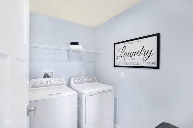 laundry room featuring washer and dryer