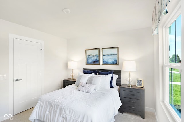 view of carpeted bedroom