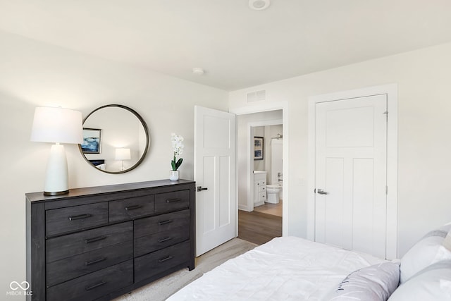 bedroom featuring light hardwood / wood-style flooring