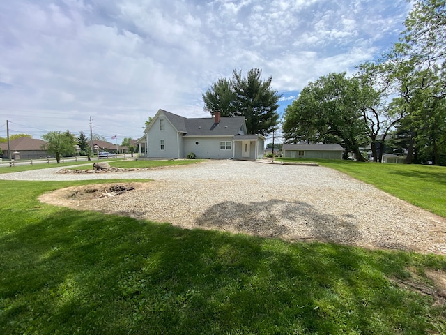 exterior space featuring a yard