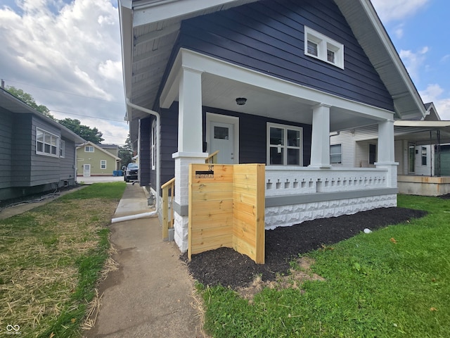 bungalow with covered porch