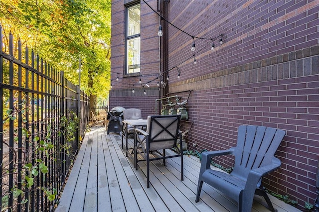 view of wooden deck