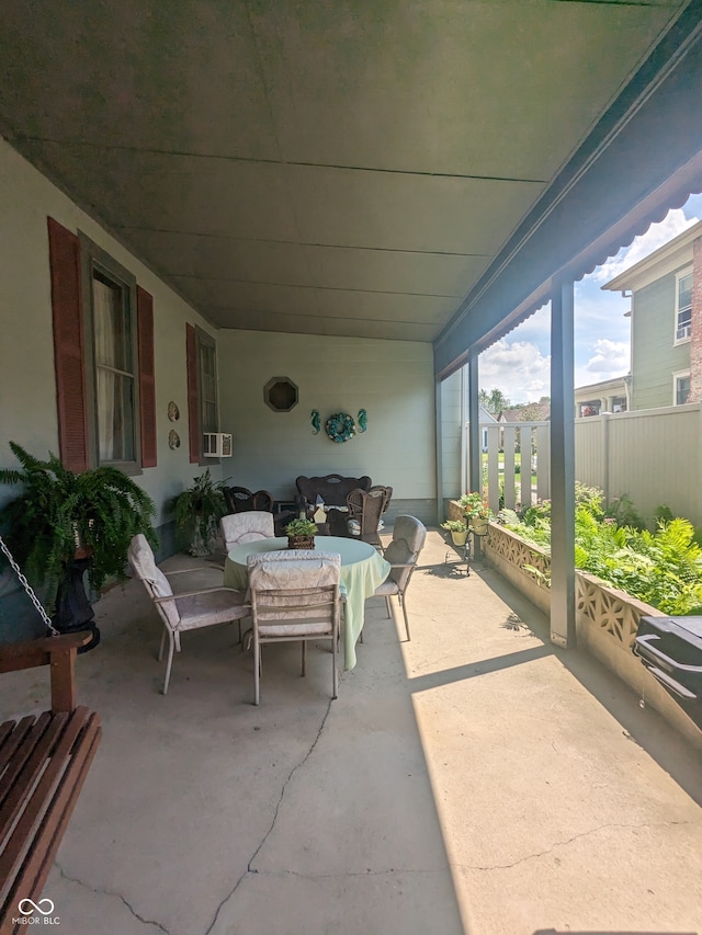 view of patio featuring an outdoor hangout area