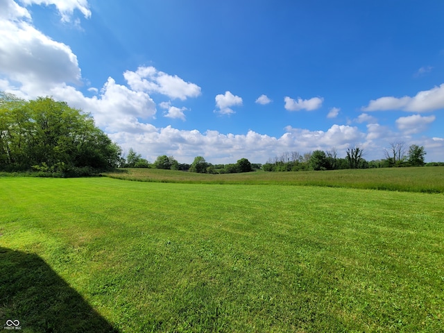 view of yard featuring a rural view