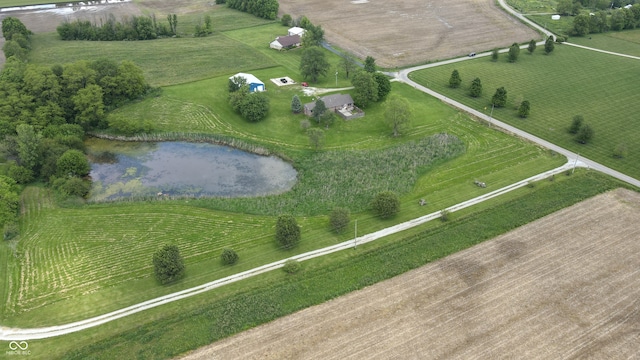 bird's eye view with a rural view