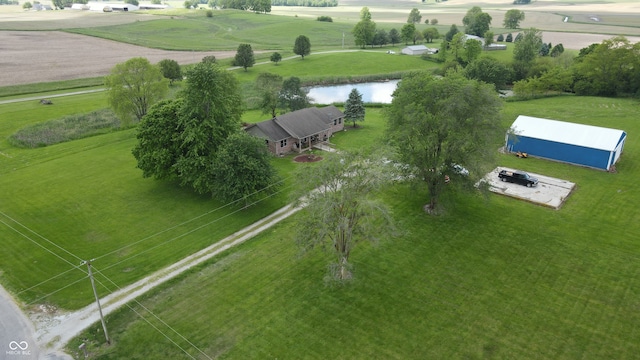 bird's eye view with a rural view