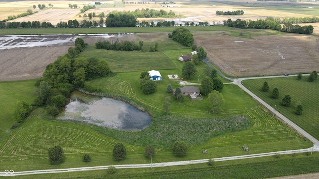 bird's eye view with a rural view