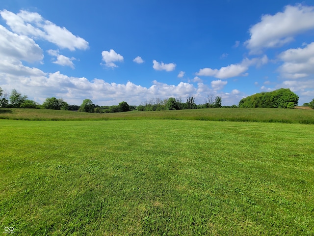 view of yard with a rural view