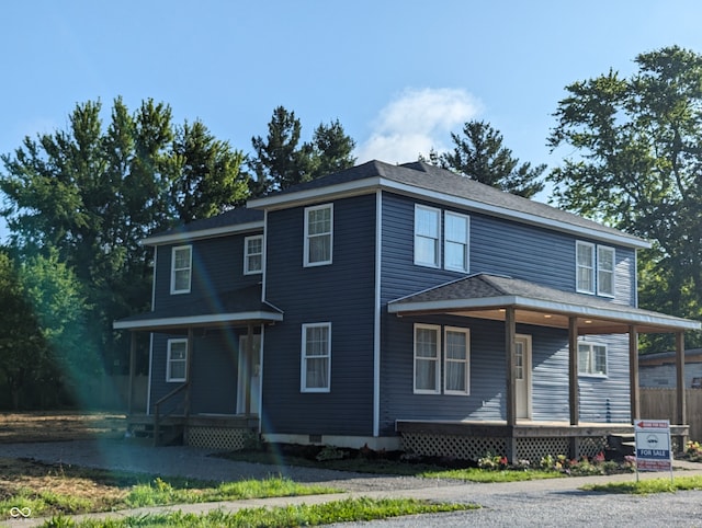 view of front facade with a porch