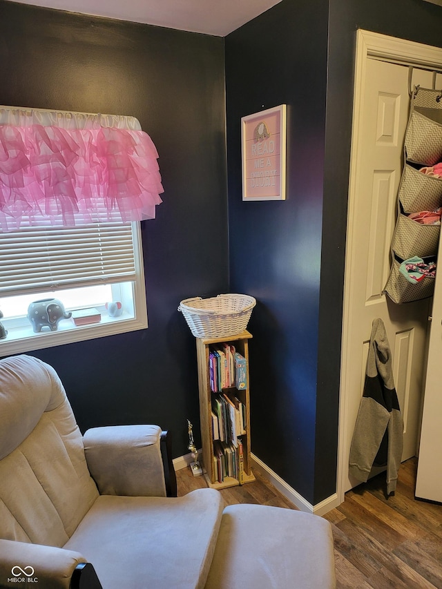 715 5th St, Covington, IN 47932 - sitting room with baseboards and wood finished floors