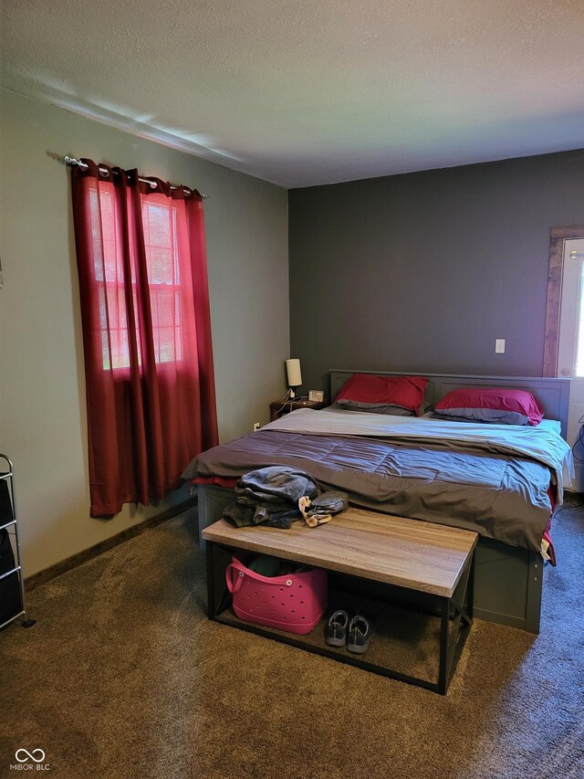 715 5th St, Covington, IN 47932 - bedroom featuring baseboards, carpet flooring, and a textured ceiling