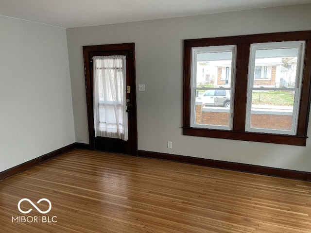 entrance foyer with hardwood / wood-style flooring