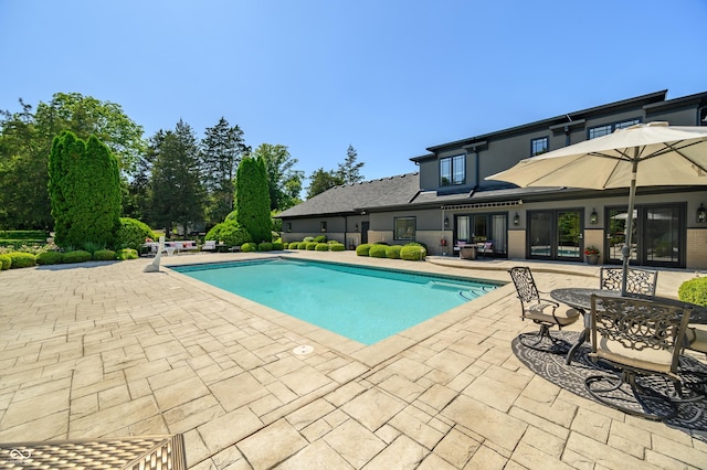 view of pool featuring a patio area