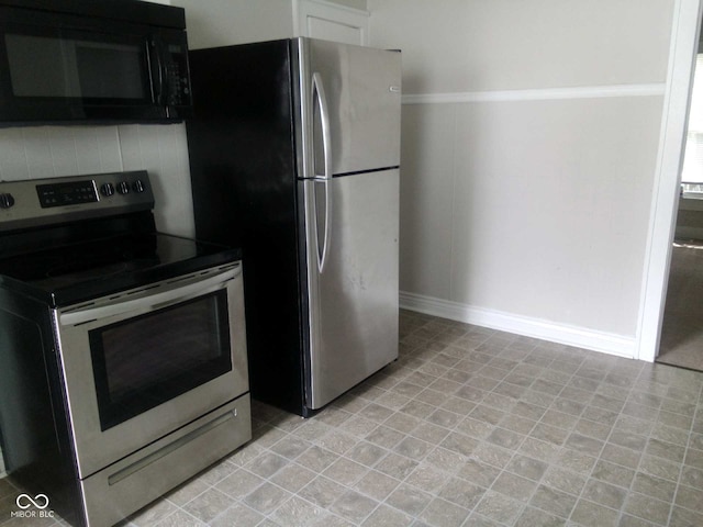 kitchen with appliances with stainless steel finishes